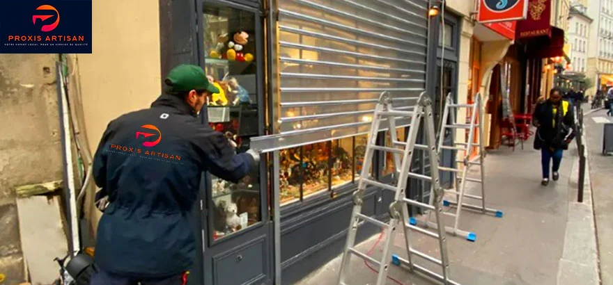 de rideau métallique dans le 3e arrondissement de Paris